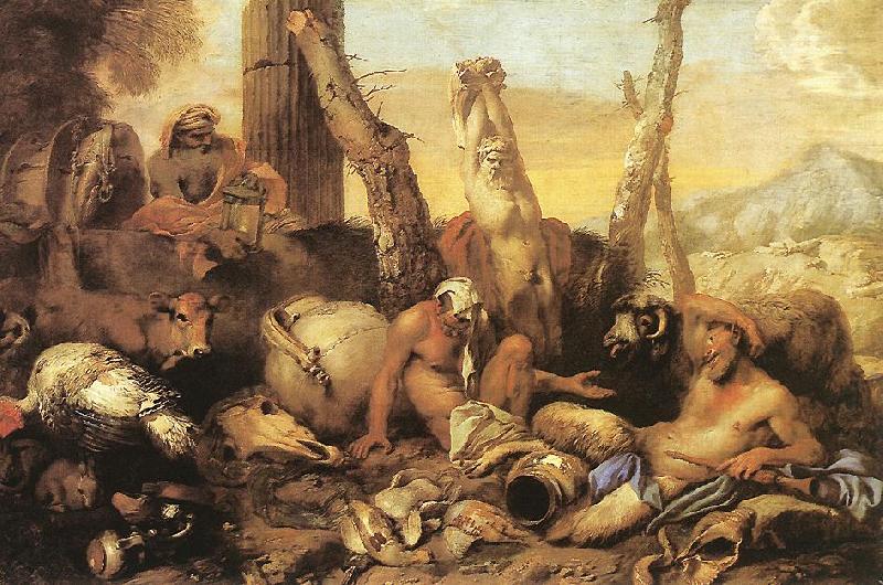 CASTIGLIONE, Giovanni Benedetto The Fable of Diogenes china oil painting image